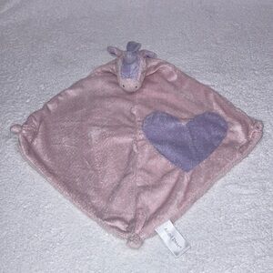 Angel dear unicorn pink Purple Heart fleece lovey security blanket